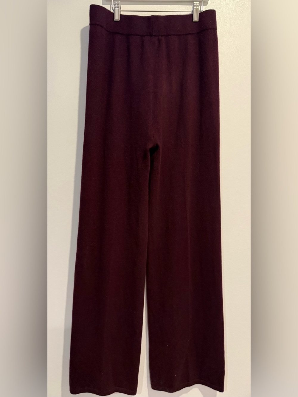 NWT Neiman Marcus 100% Cashmere Burgundy Pullover Sweater Pull On Pants Sz M